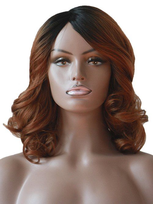 

Side Part Medium Fluffy Body Wave Synthetic Wig, Multi-b