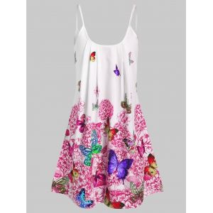 

Butterfly Flower Cami Tunic Dress, Red