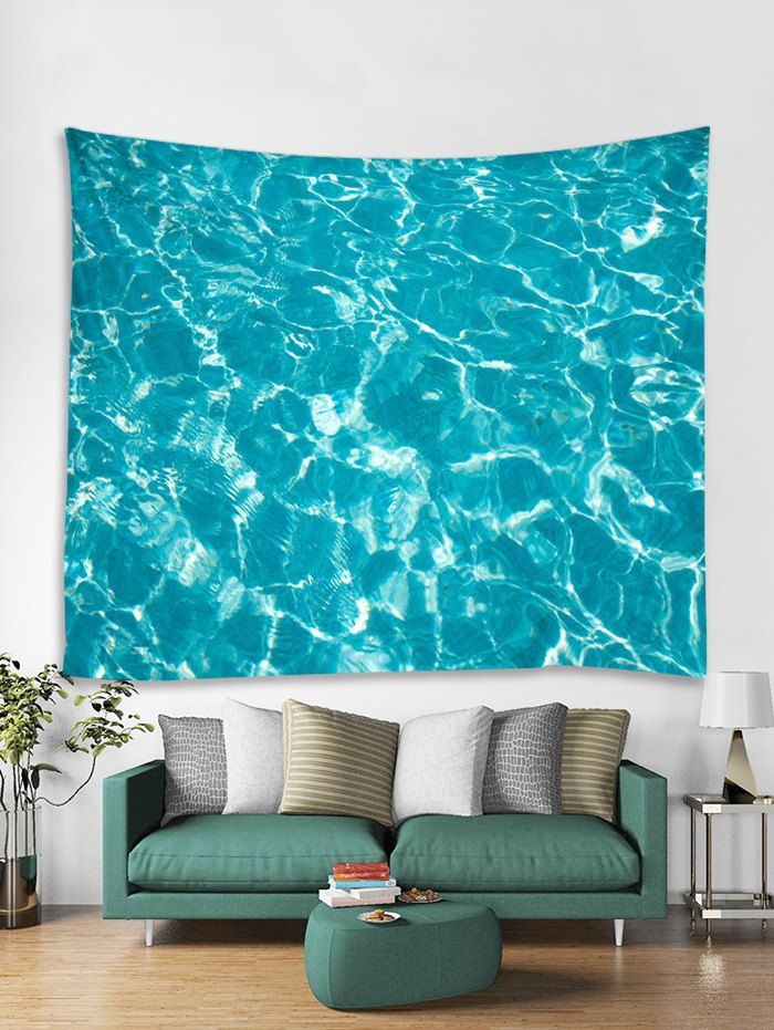 

Sea Ripple 3D Print Wall Tapestry, Multi-a
