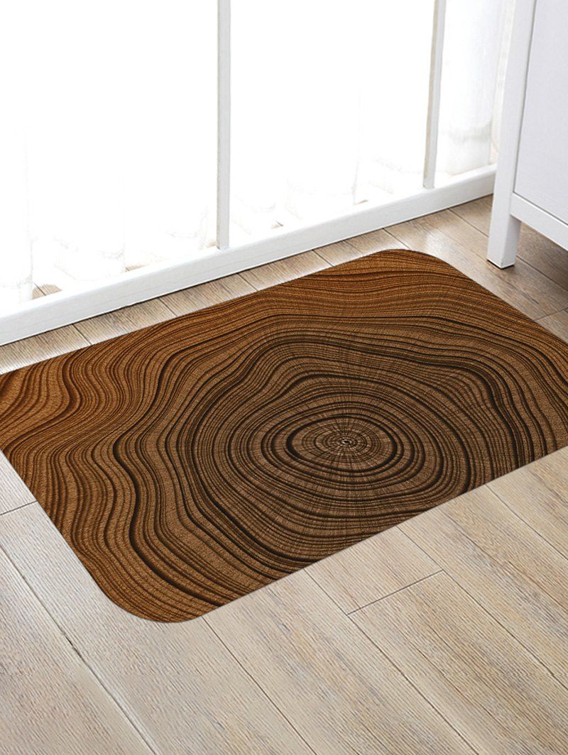 

Vintage Growth Ring Print Floor Rug, Coffee