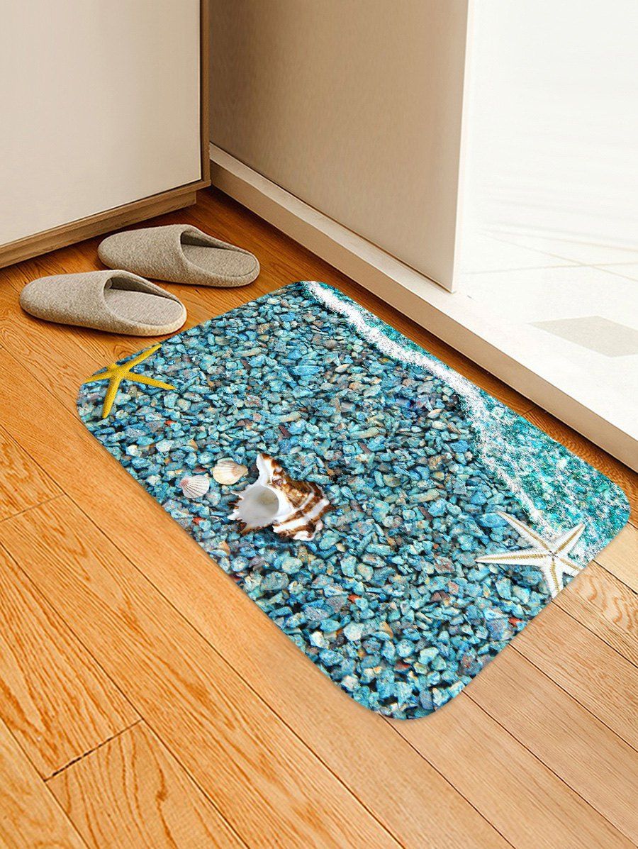 Starfish Beach Stone Pattern Water Absorption Area Rug