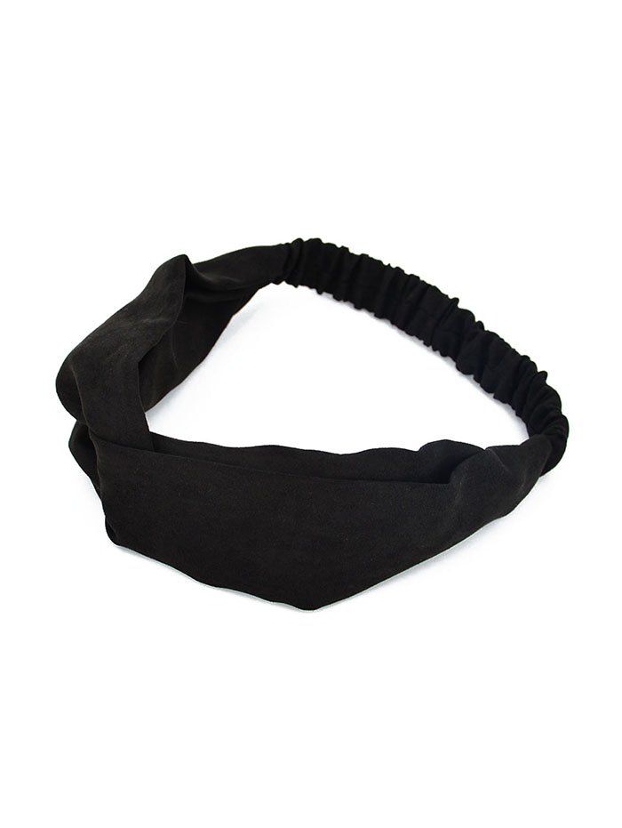 

Solid Color Design Elastic Headband, Black
