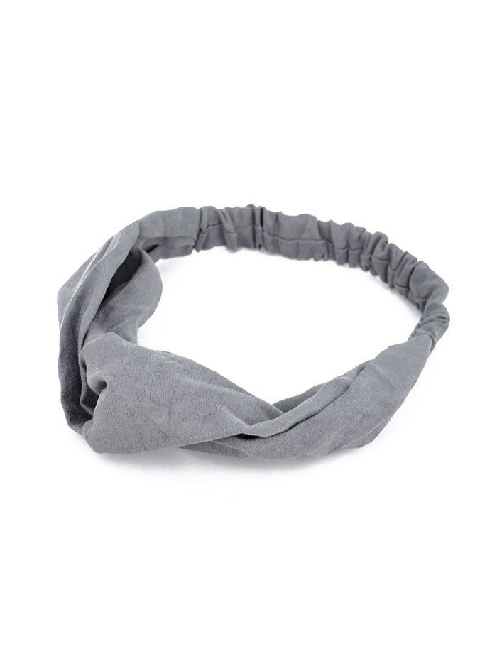 

Solid Color Design Elastic Headband, Gray