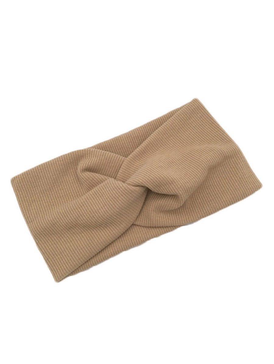 

Solid Color Cross Design Headband, Cinnamon