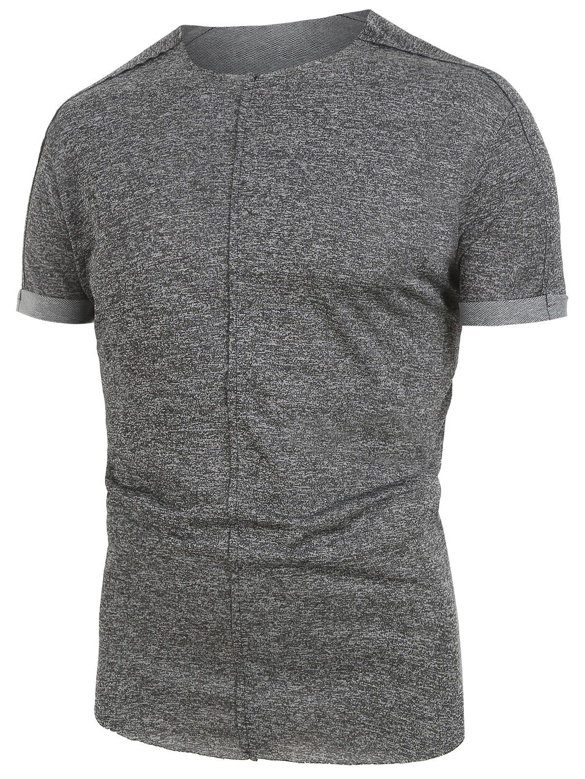 

Casual Simple Design Short Sleeves T-shirt, Light gray