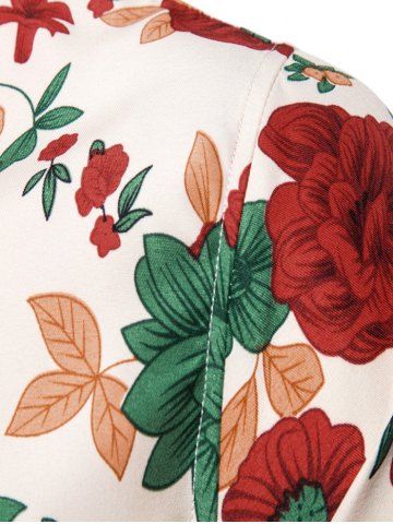 

Flower Pattern Short Sleeves Leisure Shirt, Multi