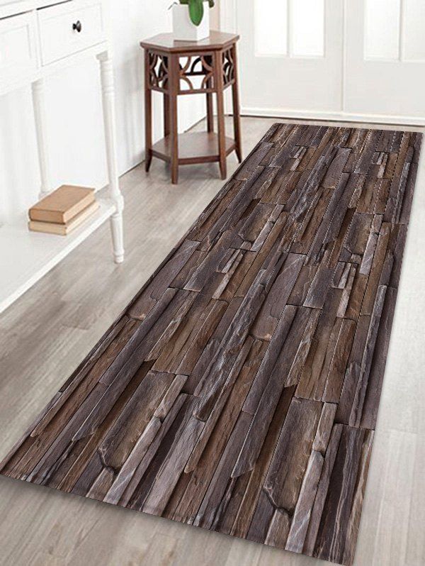 

Rock Wall Pattern Water Absorption Area Rug, Slate gray