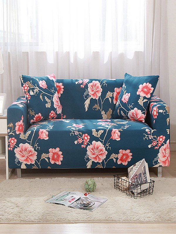 Flower Print Design Couch Cover Flower Print Design Couch Cover