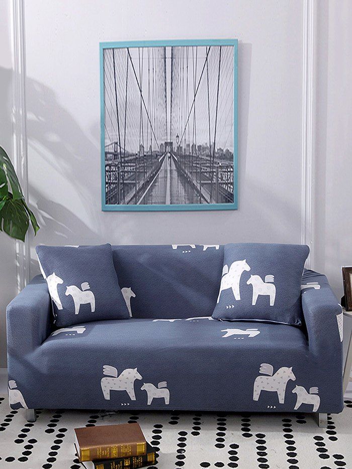 33 Off Horse Pattern Animal Print Couch Cover Rosegal
