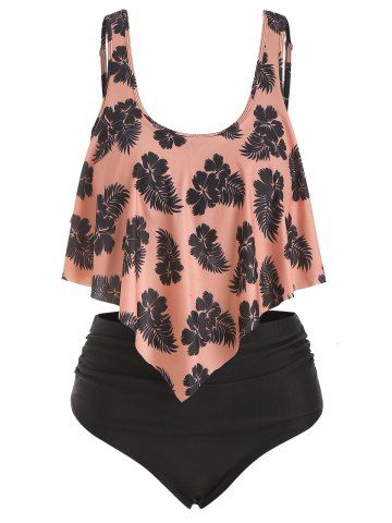 Hanna Nikole Maillot De Bain 2 Pièces Grande Taille - Tankini Gainant Avec Robe Et Short - Imprimé Élégant Pour Plage