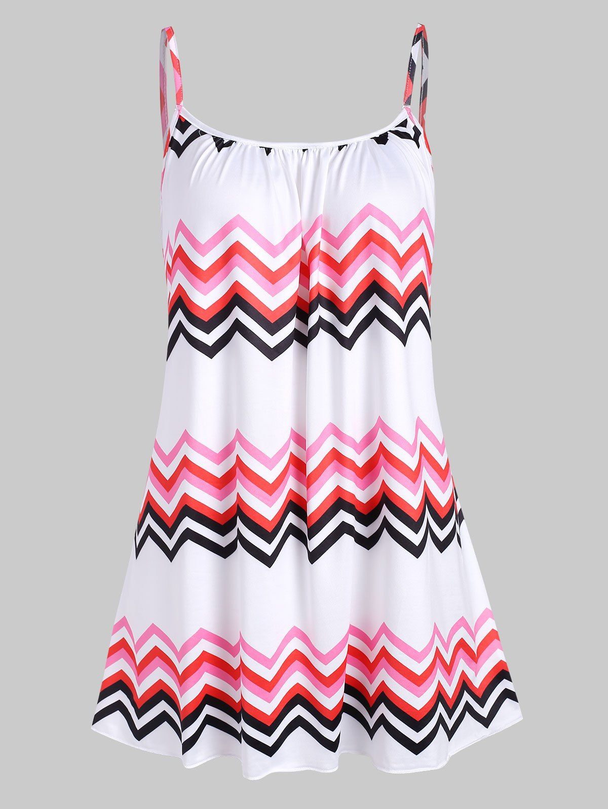 

Zig Zag Longline Casual Camisole, Multi