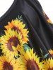 Sunflower Flounce Lattice Tankini Swimsuit -  