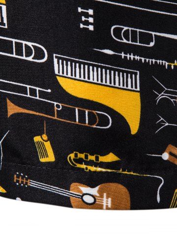 

Musical Instruments Pattern Board Shorts, Black