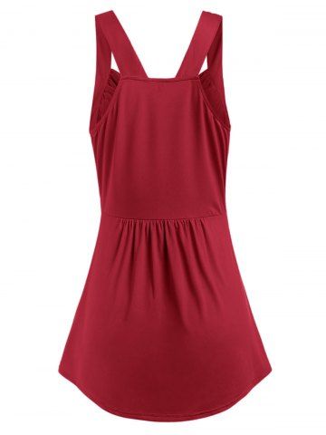 

Flare Surplice Tank Top, Rosso red