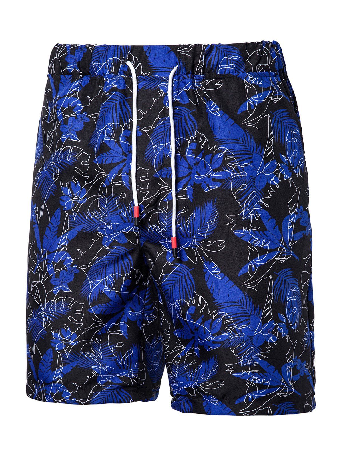 

Plant Printed Drawstring Board Shorts, Cobalt blue