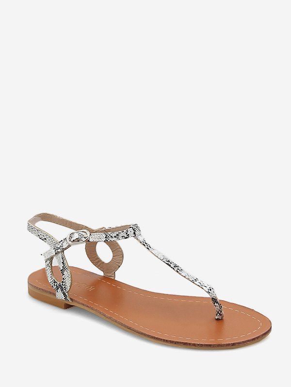 snakeskin thong sandals