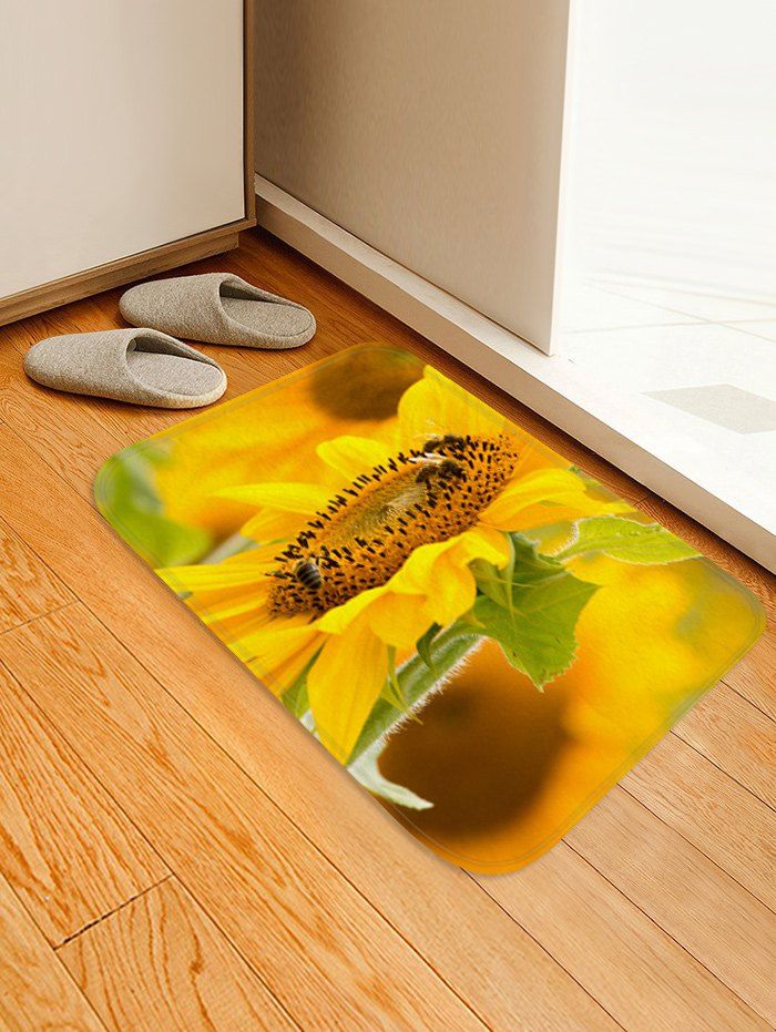 

Fresh Sunflower 3D Print Floor Rug, Rubber ducky yellow