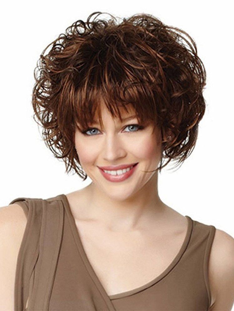 

See-through Bang Body Wave Short Synthetic Wig, Brown