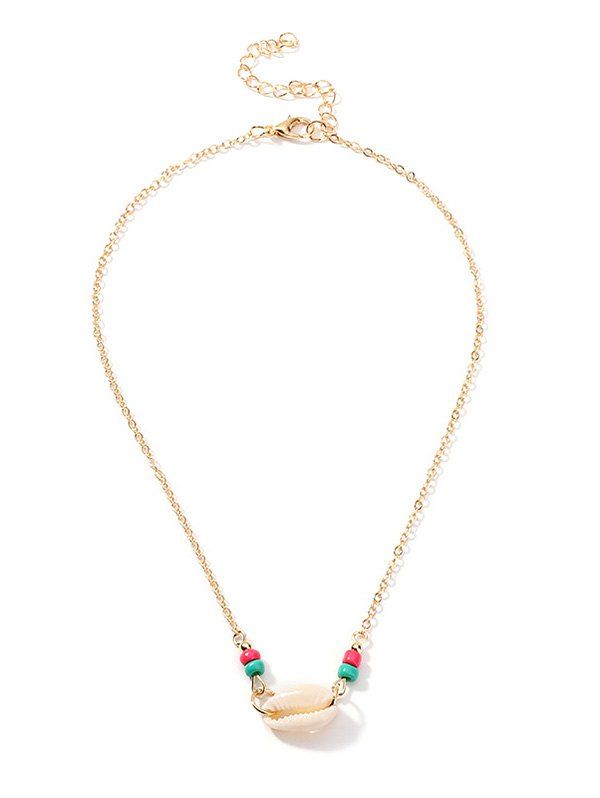 

Beads Shell Beach Brief Necklace, Gold