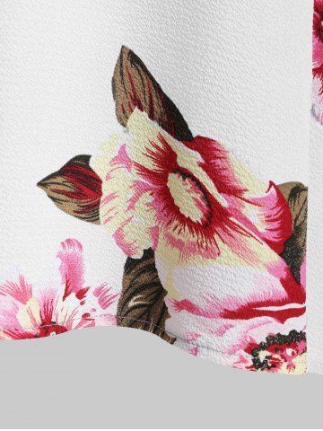 

Sweetheart Neck Printed Twist Tank Top, Red wine