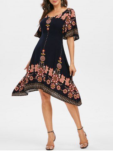 flare gown with collar