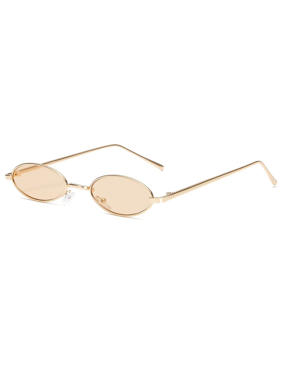 

Small Vintage Oval Metal Sunglasses, Light brown