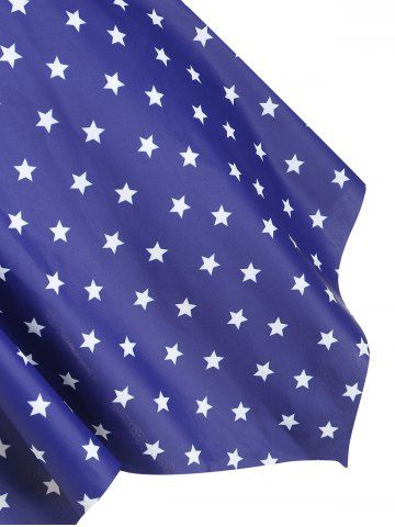 

Halter Handkerchief American Flag Plus Size Tankini Swimsuit, Multi-a
