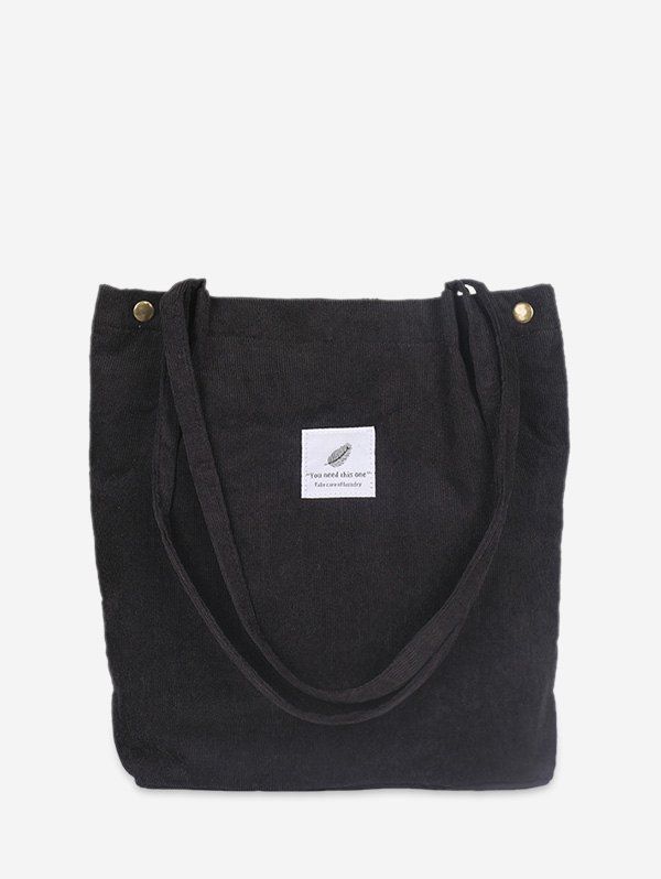 

Simple Canvas Tote Bag, Black