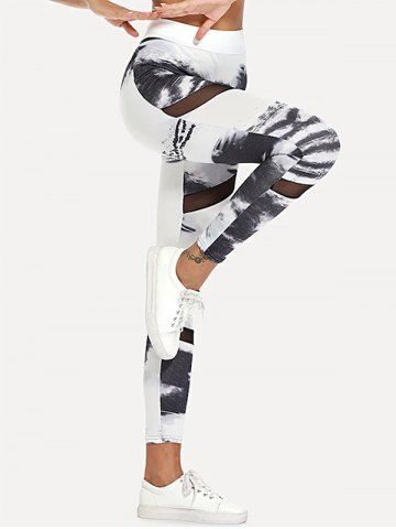 

Tie Dye Mesh Panel Skinny Leggings, Multi