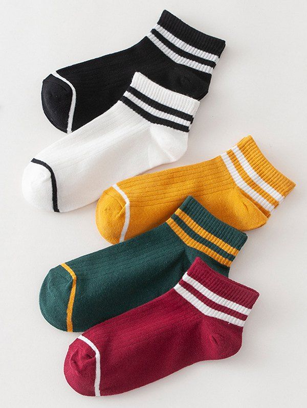Hot Striped Breathable Sport Ankle Socks  