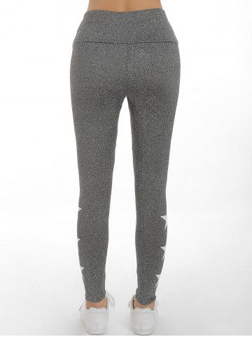 

Star Print High Rise Skinny Leggings, Ash gray