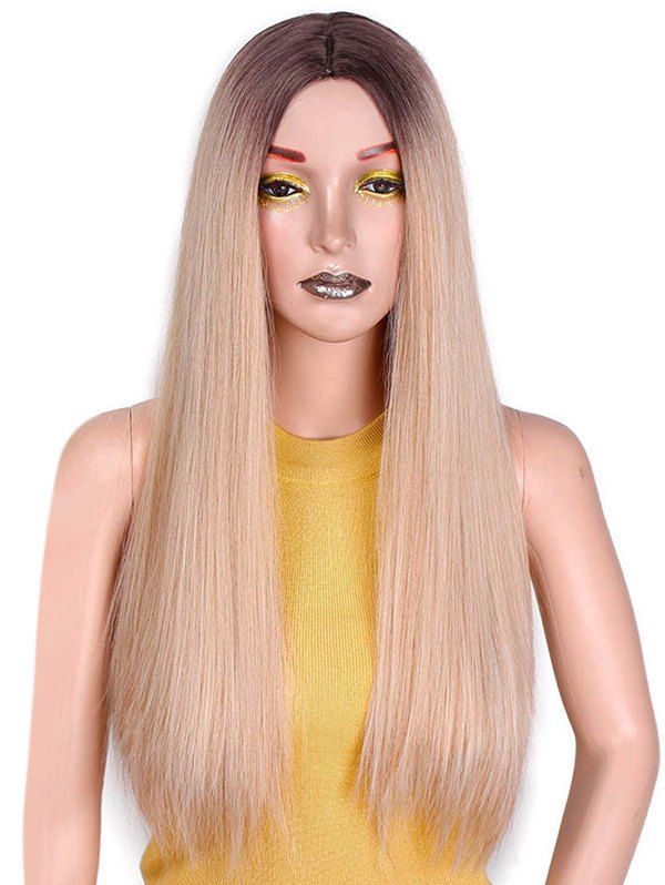 

Ombre Long Straight Center Part Synthetic Wig, Multi