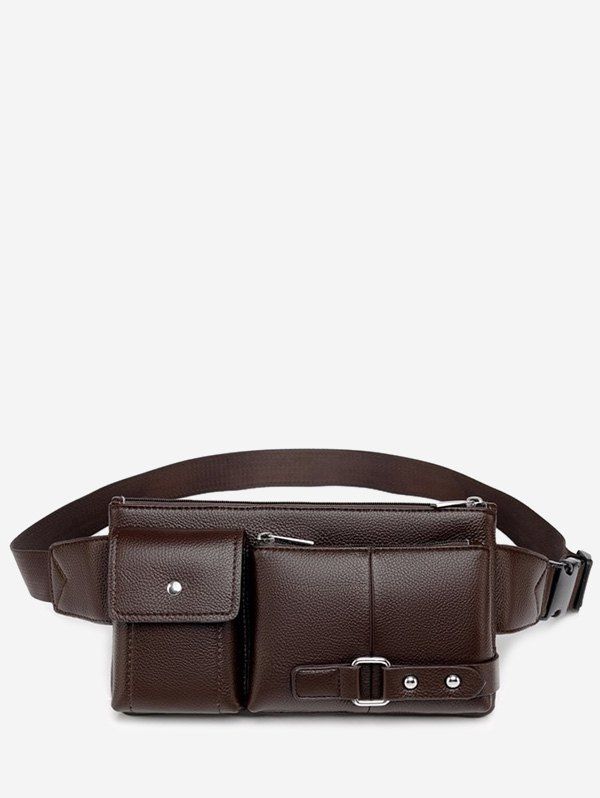 

Outdoors Leather Square Waist Bag, Brown