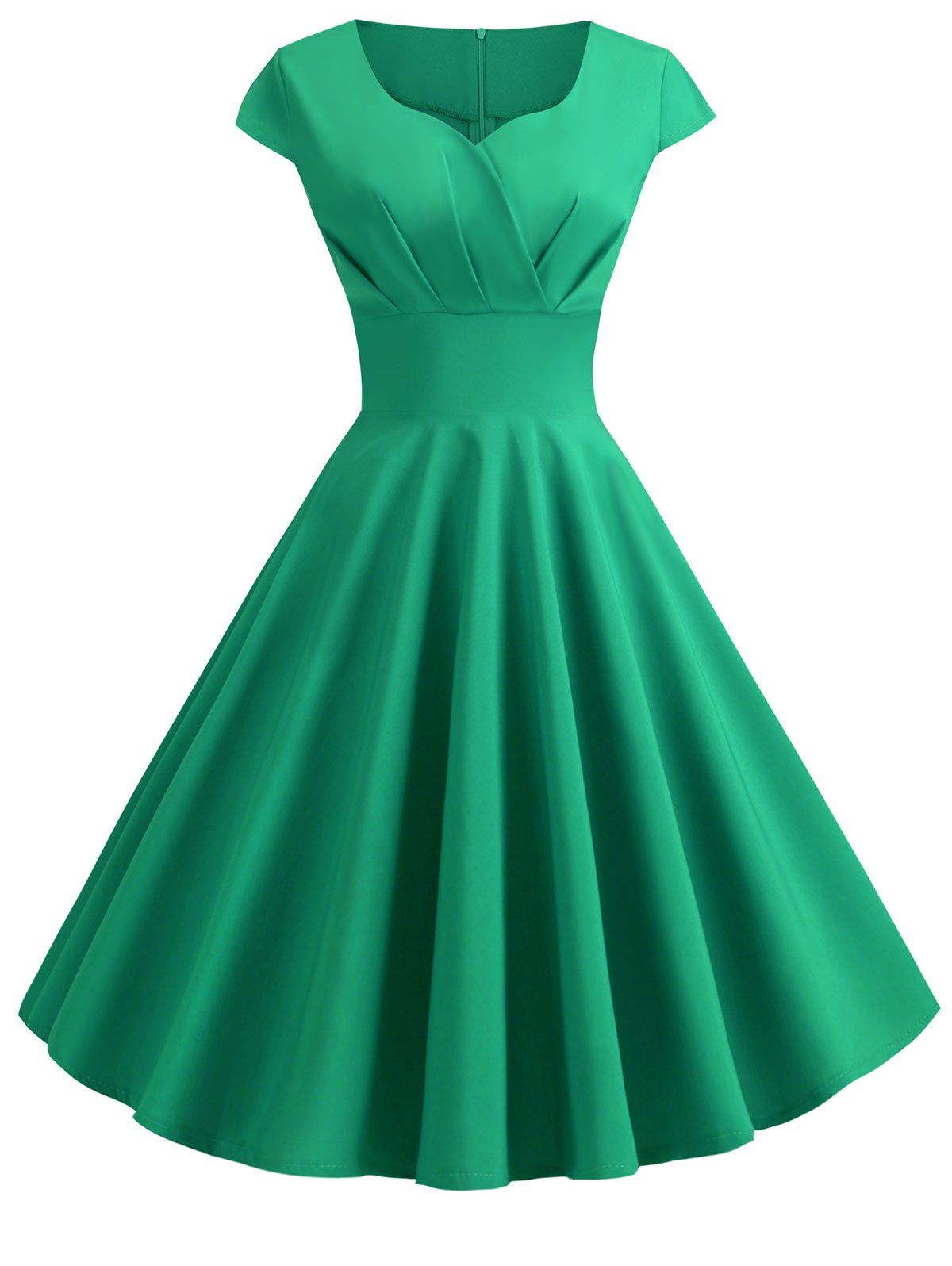 

Sweetheart Neck Surplice A Line Dress, Sea green