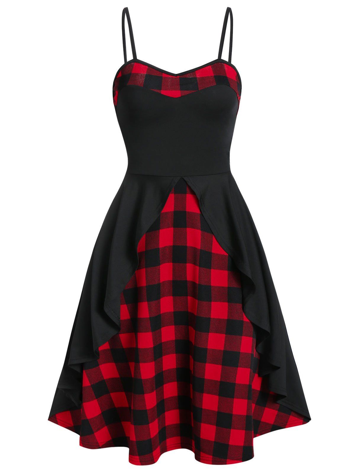plaid homecoming dress
