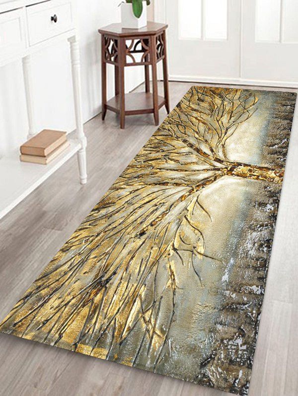 37 Off Abstract Tree Pattern Water Absorption Area Rug Rosegal Abstract Tree Pattern Water Absorption Area Rug W24 X L71 Inch