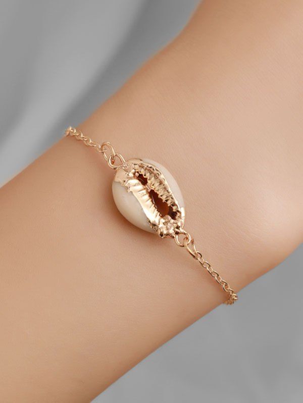 

Shell Alloy Beach Chain Bracelet, Gold