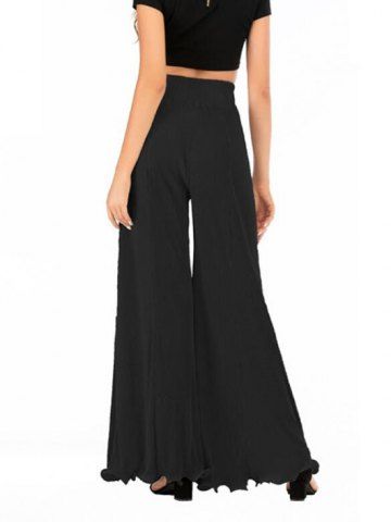 

Pleated High Waisted Loose Pants, Black
