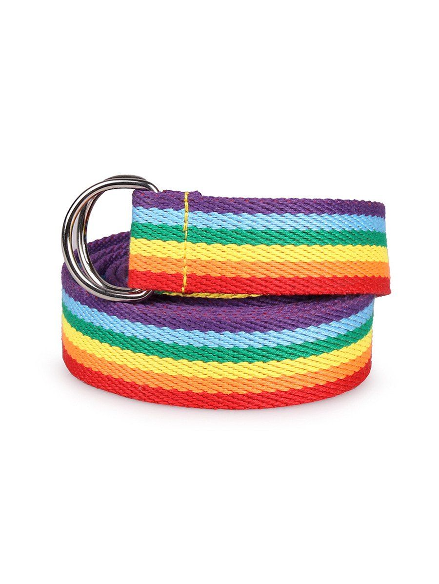 

Double Ring Rainbow Weaving Belt, Multi