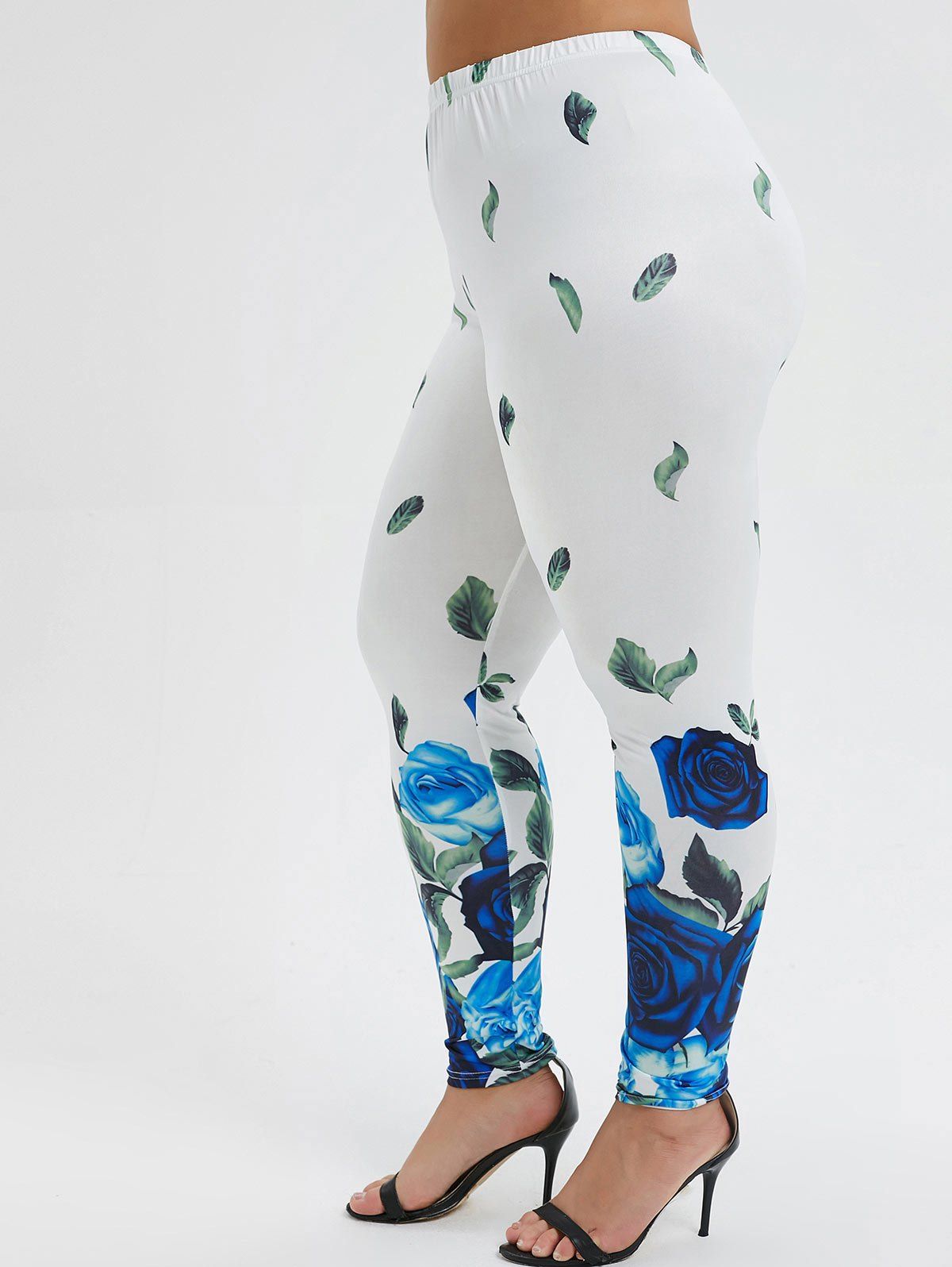 tropical print workout leggings