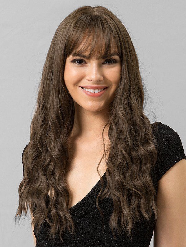 41 Off Long Wavy See Through Bang Synthetic Wig Rosegal