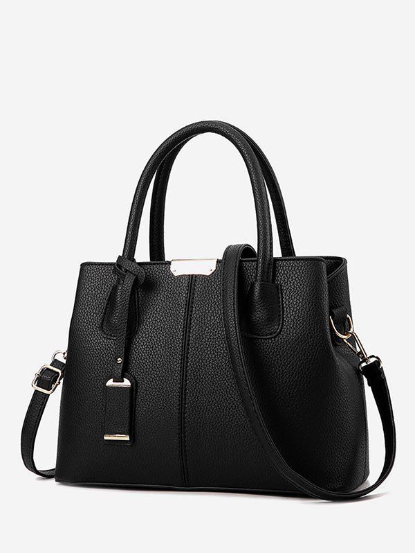 

Simple Solid Daily Crossbody Handbag, Black