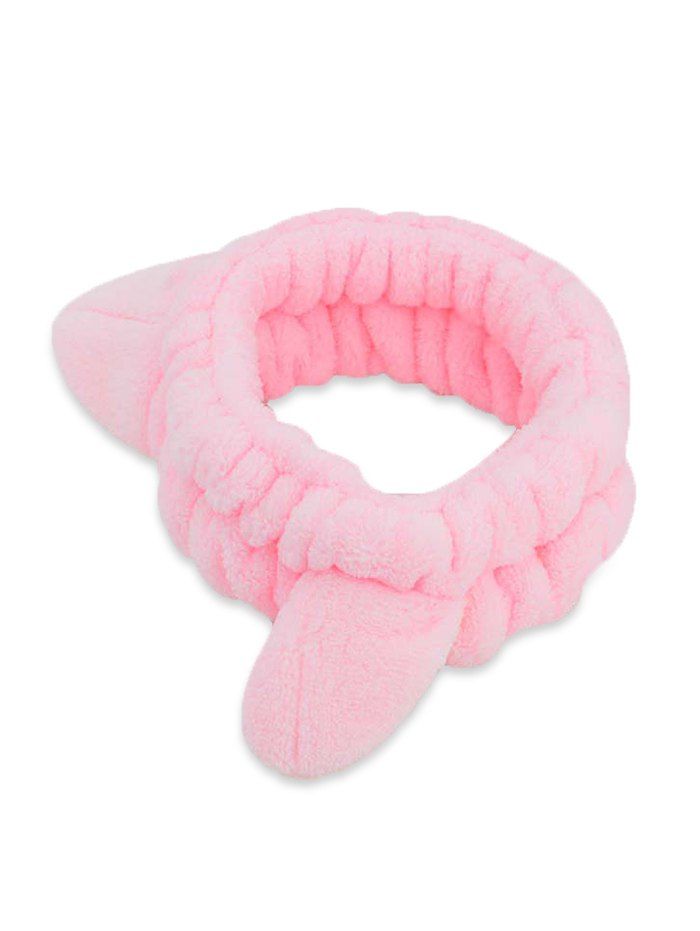 

Cat Ear Design Wool Hairband, Pink