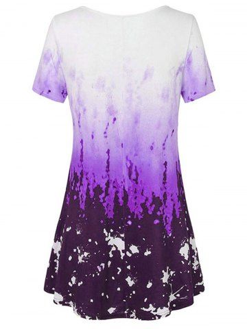 

Plus Size Gradient Color Tunic Tee, Violet