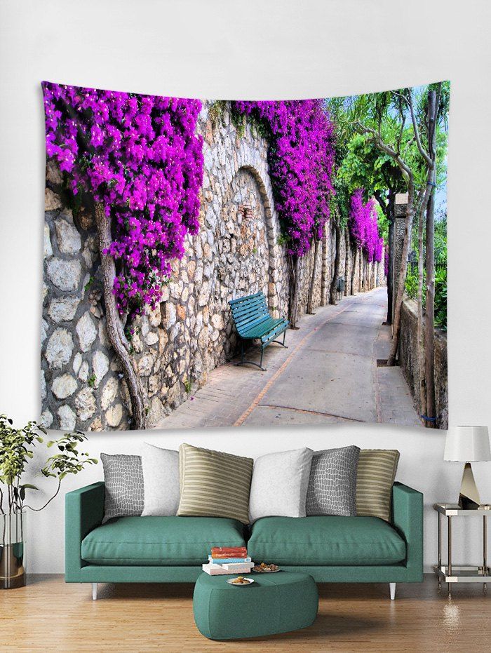 

Flower Wall Path 3D Print Wall Tapestry, Violet