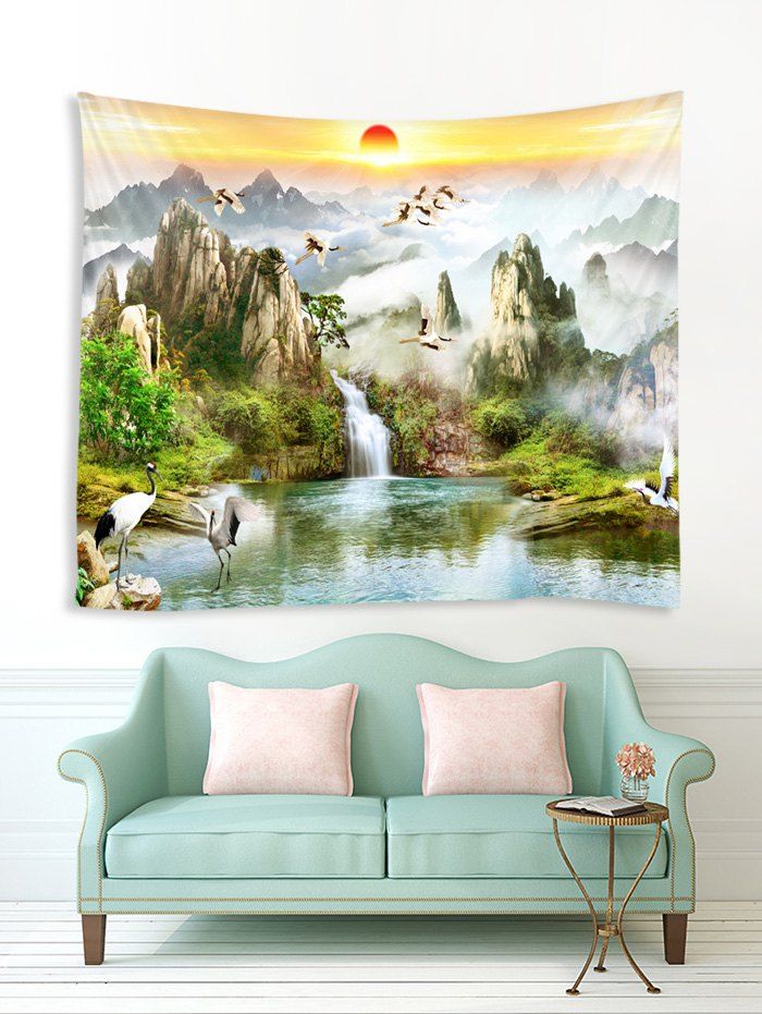 

Landscape Pattern Printed Tapestry, Multi-b