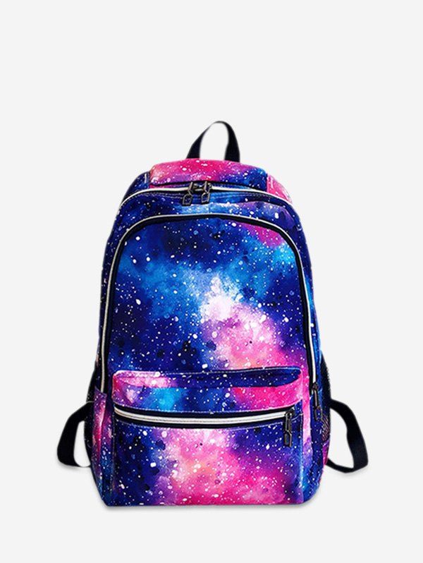 

Galaxy Printed Casual Backpack, Viola purple