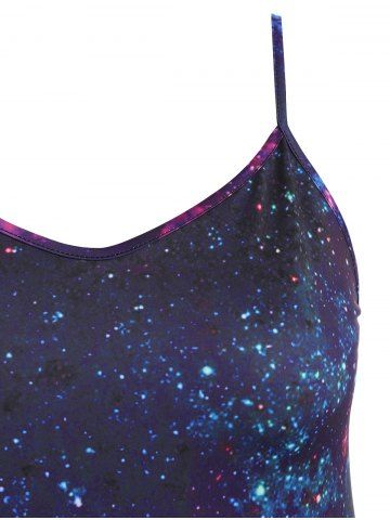 

Plus Size Galaxy Print Cami Dress, Sky blue