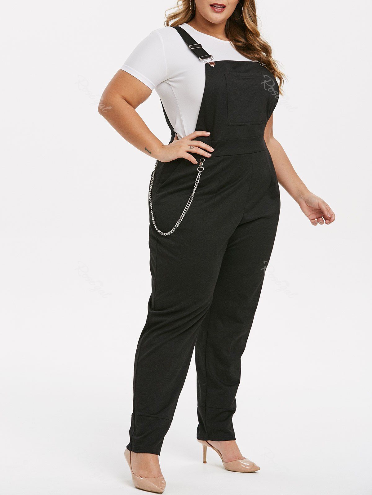 suspender jumpsuit plus size