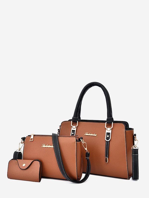 

3PCS Handbag Set, Brown